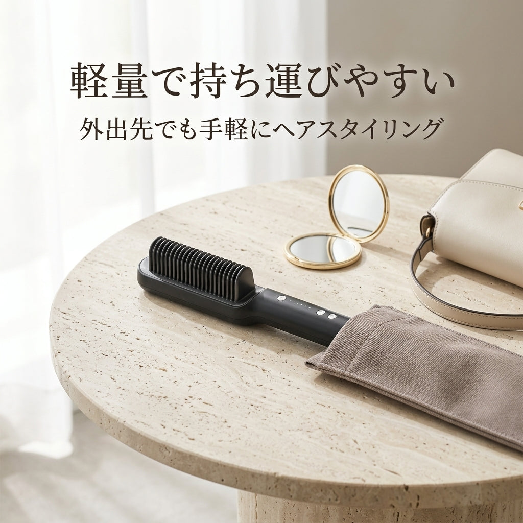 【電動ストレートブラシ】スムースコーム Pro™とかすだけで、サロン仕上げ。