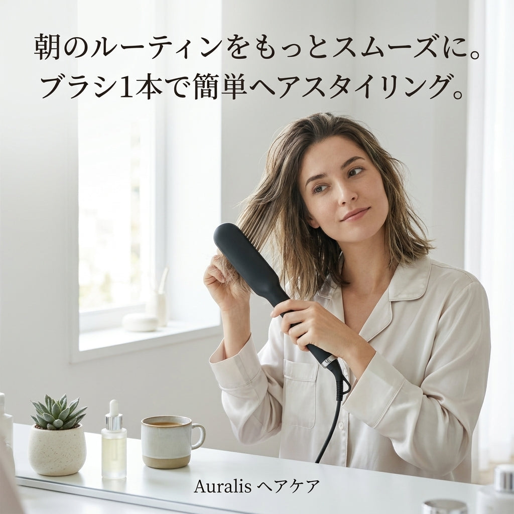 【電動ストレートブラシ】スムースコーム Pro™とかすだけで、サロン仕上げ。